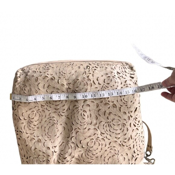 Vintage Errelleventidue Italian Leather Lazer Cut XL Handbag - Picture 15 of 16